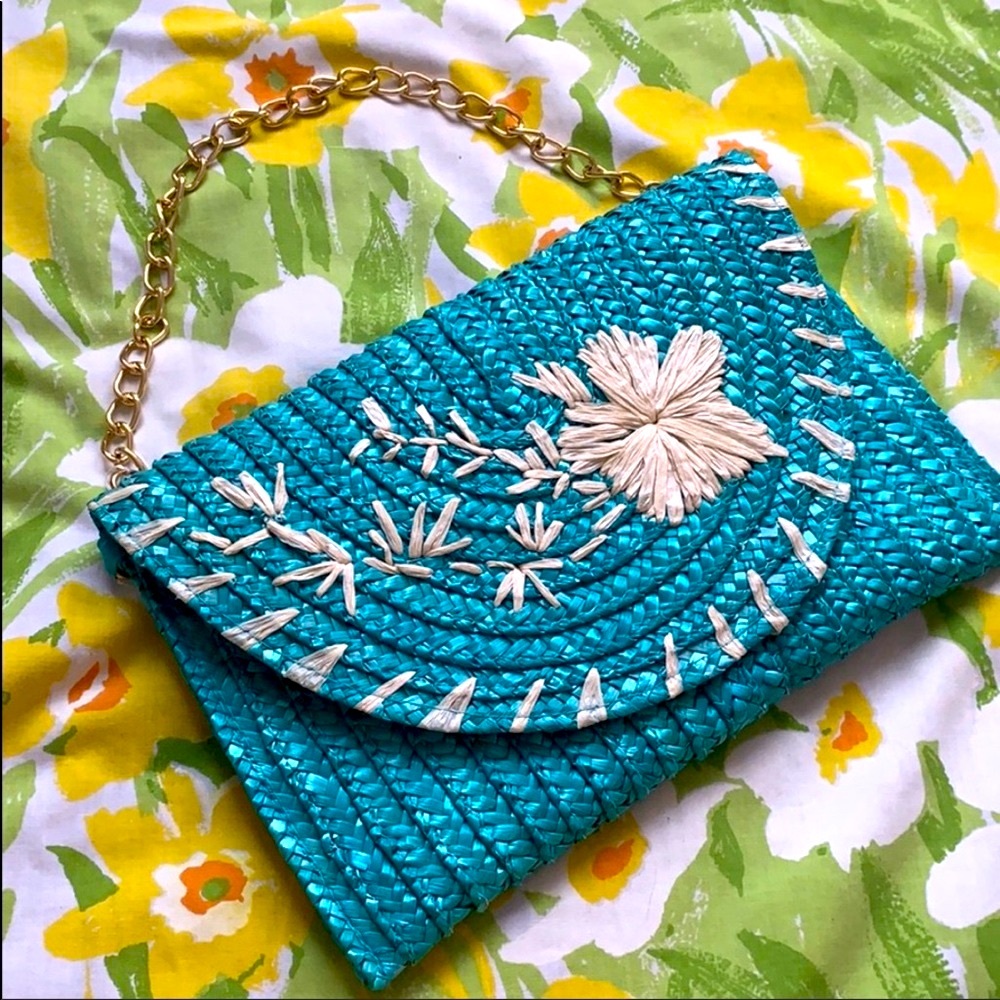 🐠 [vintage] tropical vibes envelope clutch